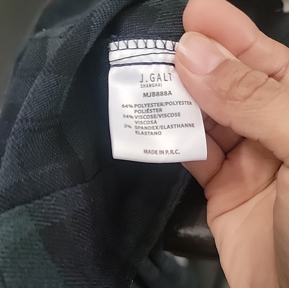 John Galt For Brandy Melville Womens Plaid Pants One Size Green Navy Academia - Picture 6 of 6